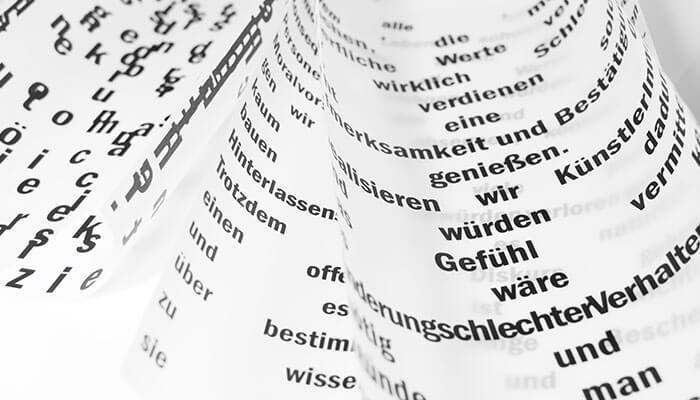 multiple type faces